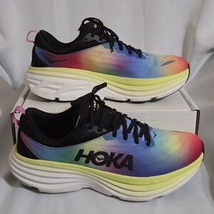 HOKA ONE ONE Bondi 8 'Rainbow' Running Shoes US Men Size 11D
